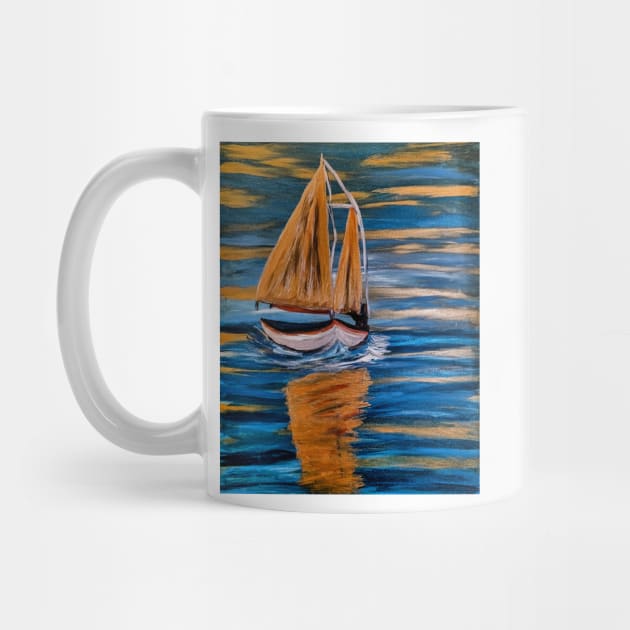 Out in the ocean sailing by kkartwork